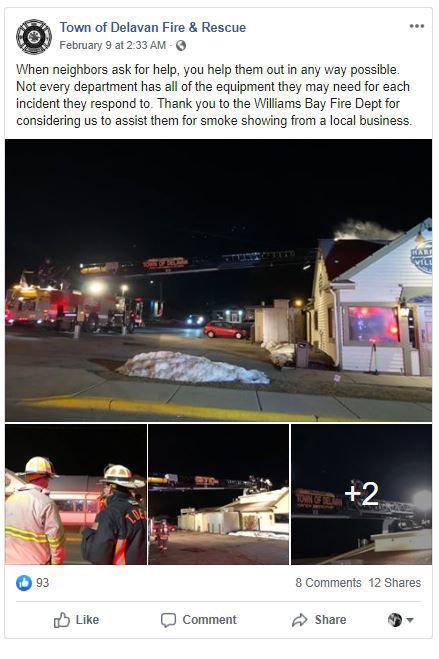 Town of Delavan Fire & Rescue post